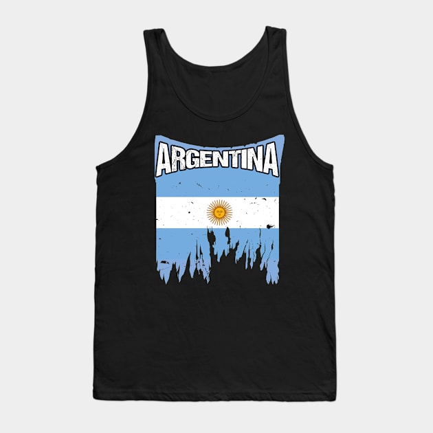 Argentina Flag Tank Top by TShirtWaffle1